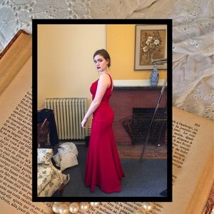 Floor Length Red Gown